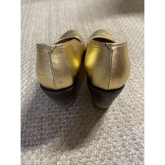DRIES VAN NOTEN Italy 36 eu 5.5-6 us Gold Leather Heels Pumps Women's Shoes - Picture 2 of 11